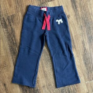 Mini Boden Navy Joggers with Red Accents